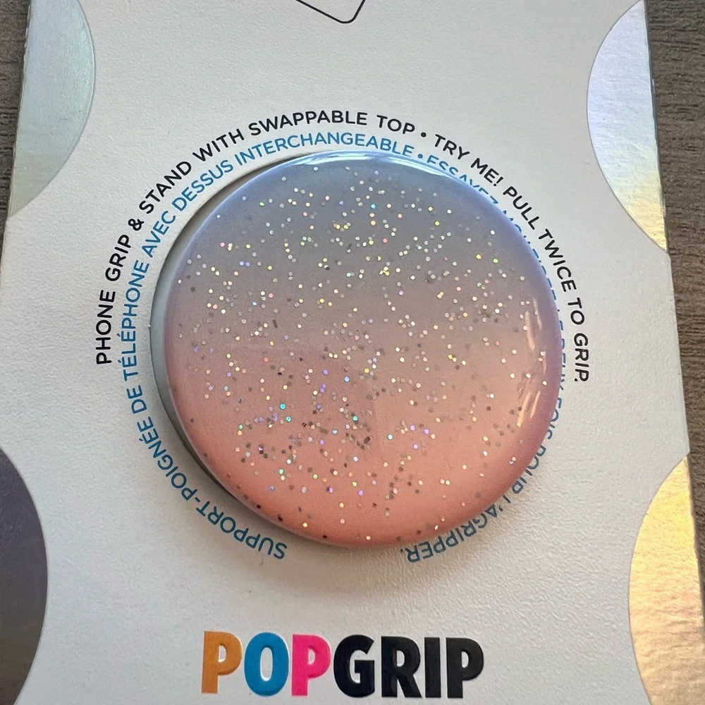 PopSocket Premium PopGrip with Iridescent Pink and Purple